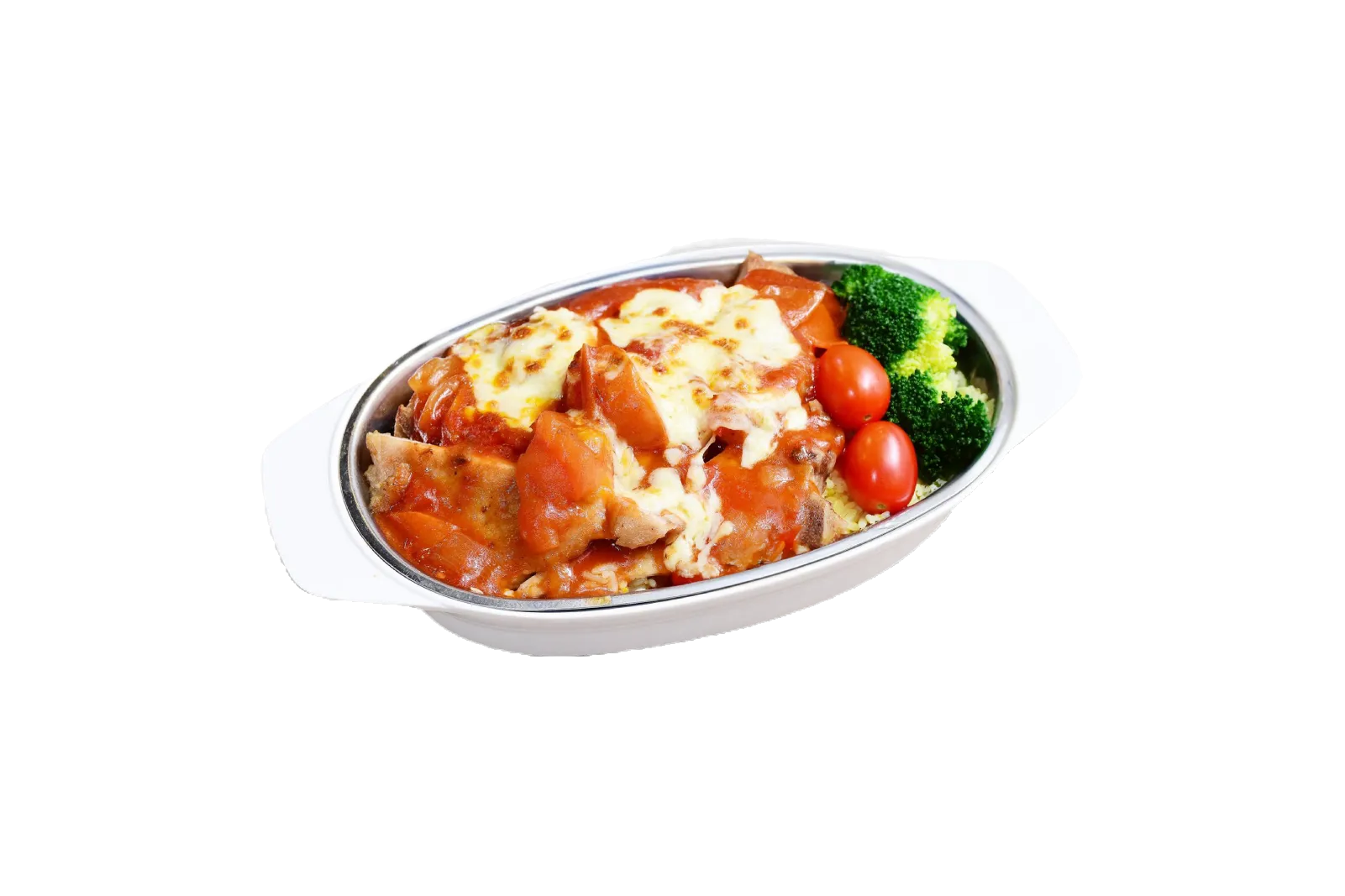 世華鮮茄焗豬扒飯. Signature baked pork chop in fresh tomato