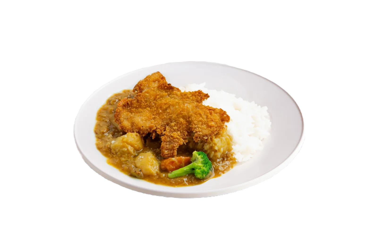 咖喱吉列豬扒飯. Curry crumbed pork chop